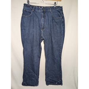 L.A. Blues Vtg Women's Bootcut Bedazzled Jeans 20W Dark Wash Y2K Plus‎ Size